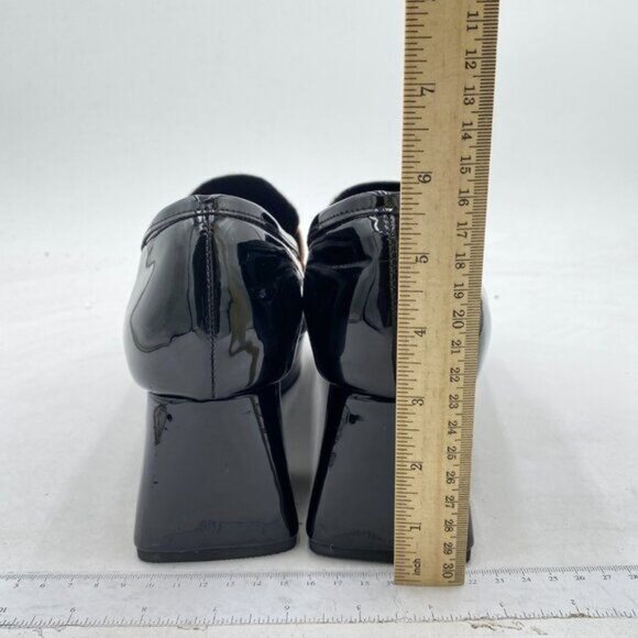 FOWT Black and White Platform Low Chunky Heel Pumps Round Toe Two Tone  Shoes - Picture 5 of 8